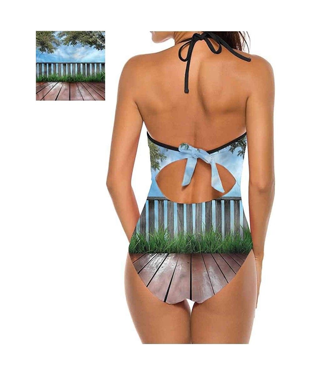 Tops High Cut Bikini Set Swimsuit Diagonal Checks Pattern Adjustable to Fit Anyone - Multi 30 - CG19C2MW8UC