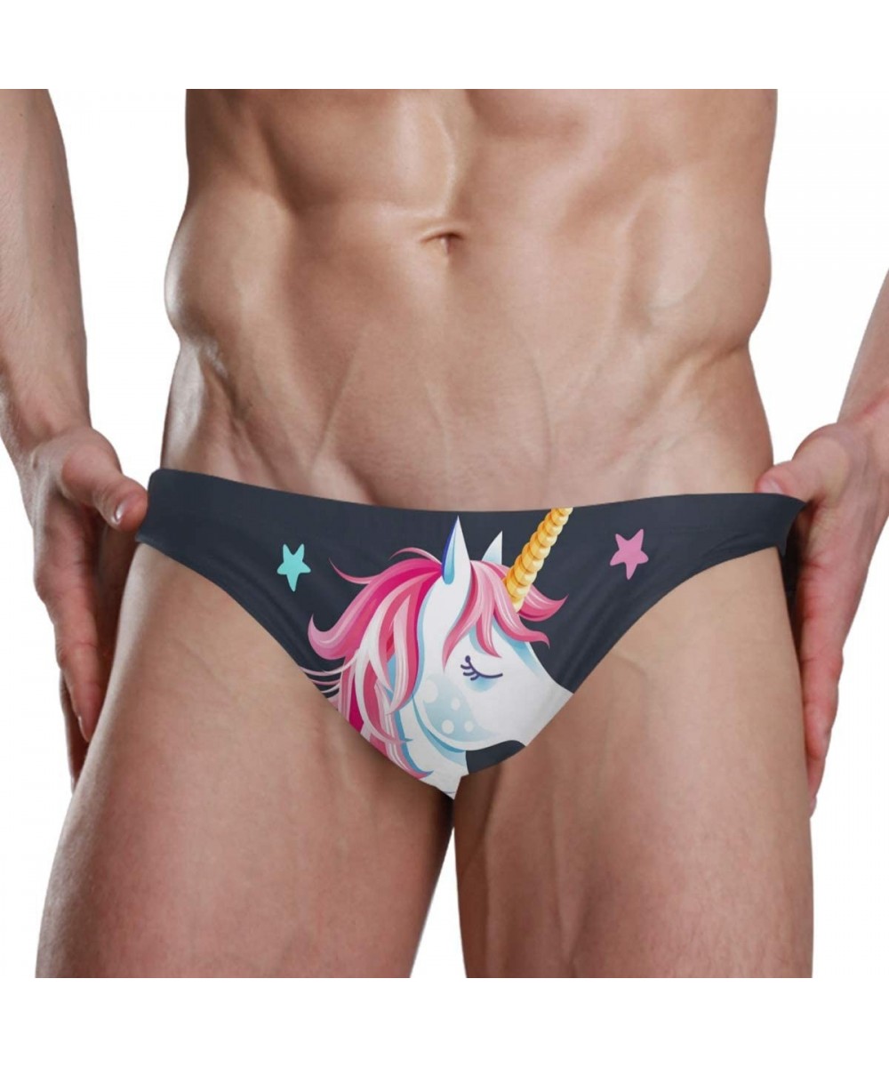 Racing Men's Swim Briefs Cute Unicorn Surf Shorts Swimwear Bikini 2030863 - CD18WLRWNTQ