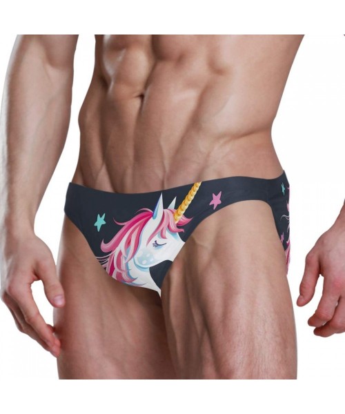 Racing Men's Swim Briefs Cute Unicorn Surf Shorts Swimwear Bikini 2030863 - CD18WLRWNTQ