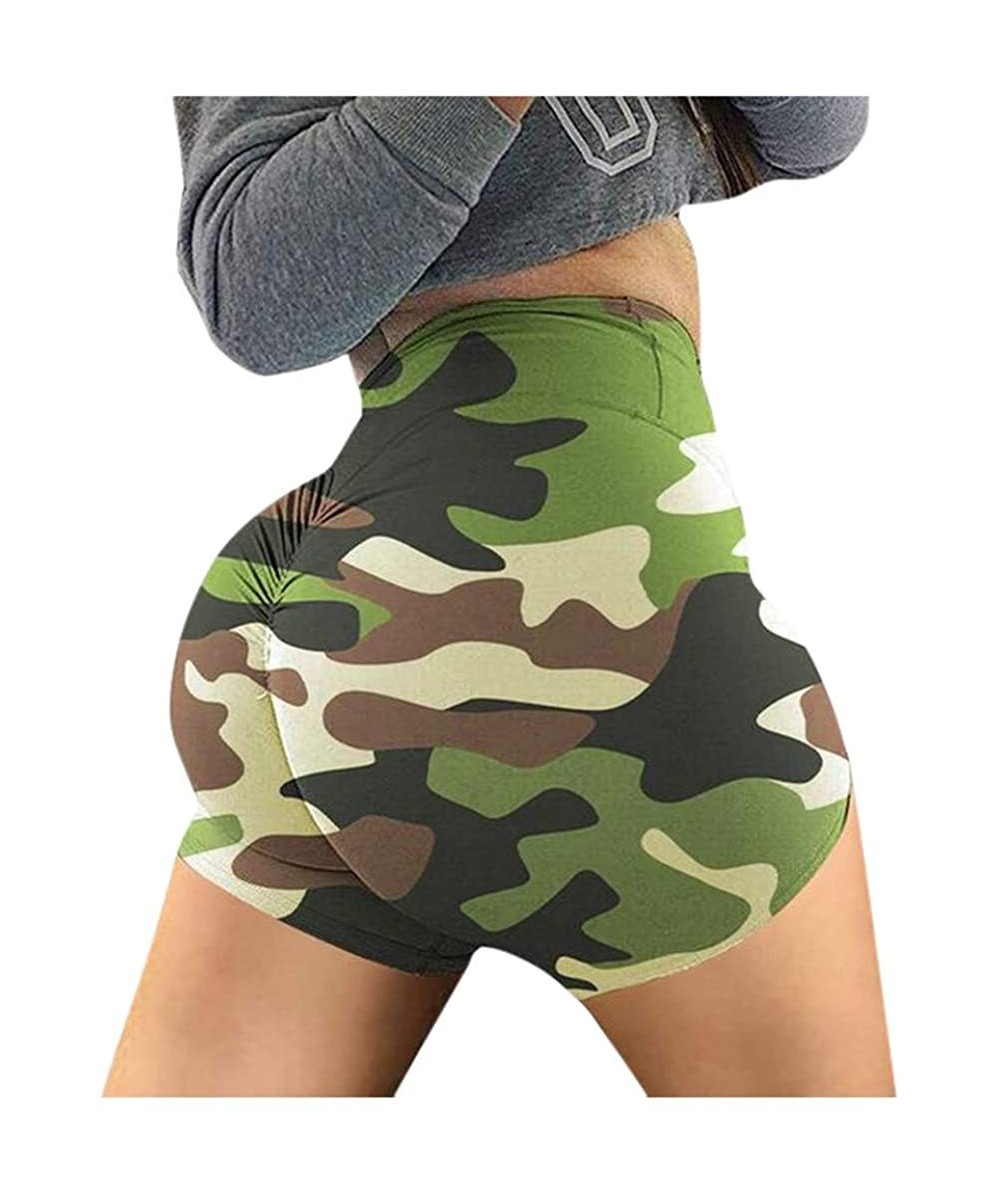 Board Shorts Women Basic Slip Shorts Compression Workout Leggings Yoga Shorts Capris - 003 Green - CN190OZX6U6