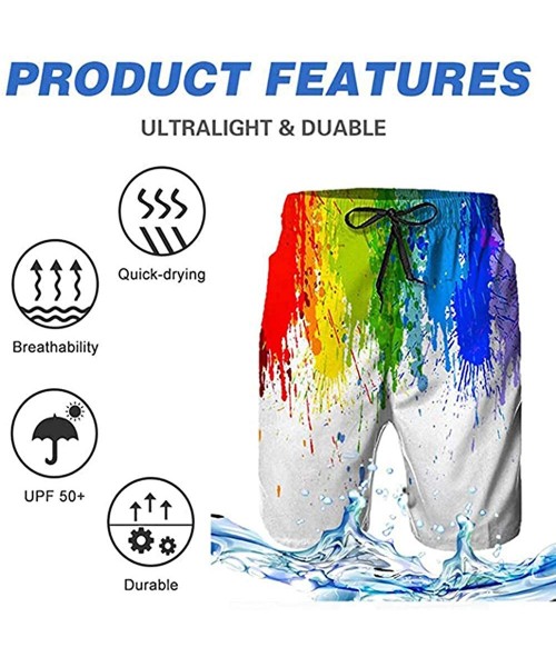 Trunks Mens Casual Beach Shorts Swim Trunks Quick Dry Half Pants - Barber Tools White - CN19CDRUGY5