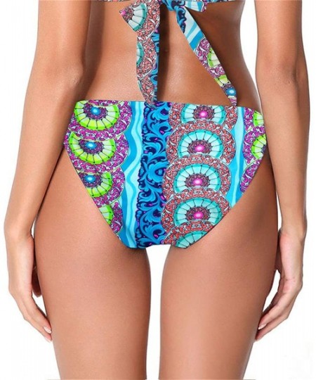 Tankinis Bikini Bottom Tie Side Swim Bottom Swimsuit - Color Circle - CB19C8XOTAD