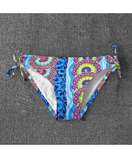 Tankinis Bikini Bottom Tie Side Swim Bottom Swimsuit - Color Circle - CB19C8XOTAD