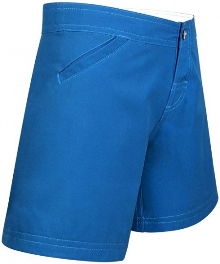 Board Shorts Ladies 8-Way Stretch SPF-35 5" Boardshorts - Aqua - CQ18RN32D8S