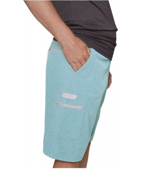 Board Shorts Men's Cargo Shorts - Heathered Teal - CS193XMU7E2