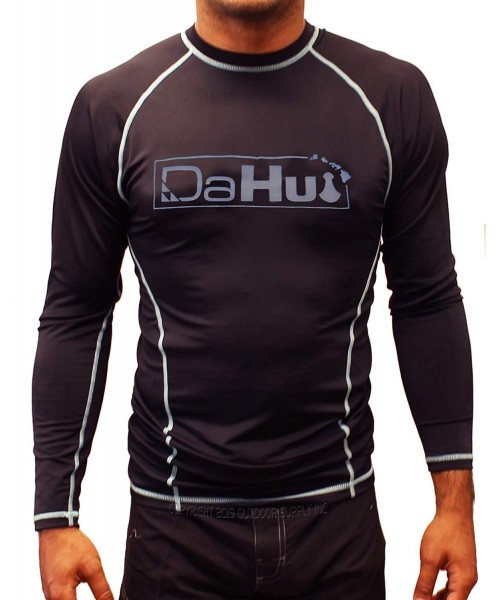 Rash Guards Mens Long Sleeve Rash Guard Water Surf Shirt UPF 50+ - Midnight Sessions - Blue - CT18T42TTYK