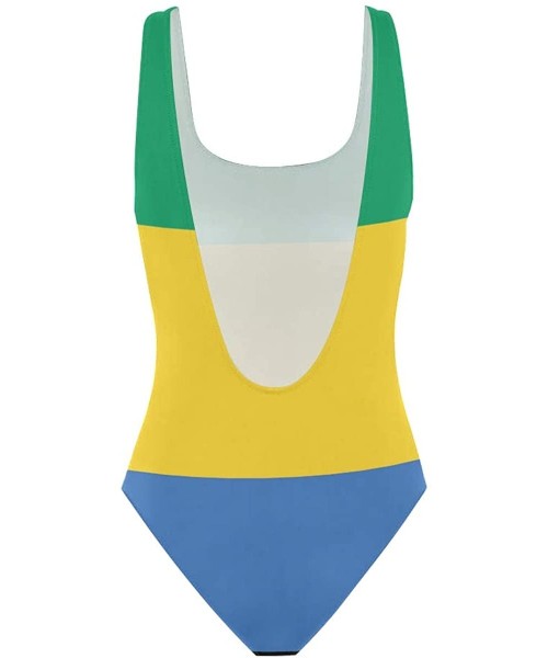 One-Pieces Womens Swimsuits Flag of Macau One Piece Tankini Girls Monokini - Gabon Flag - CV18OT2YC4S