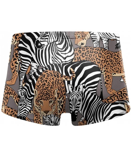 Board Shorts Wild Jaguars and Zebras Men Swimwear Swimsuits Surf Board Boxer Shorts Trunks - Wild Jaguars and Zebras - CQ1953...