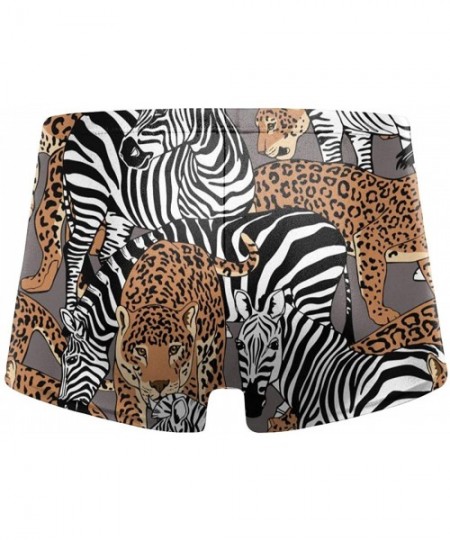 Board Shorts Wild Jaguars and Zebras Men Swimwear Swimsuits Surf Board Boxer Shorts Trunks - Wild Jaguars and Zebras - CQ1953...