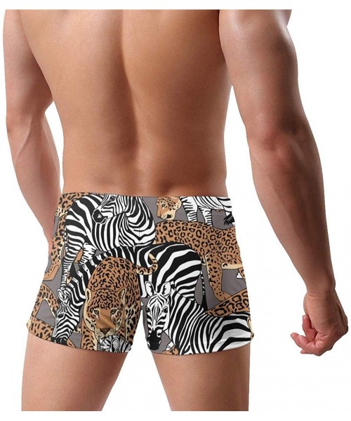 Board Shorts Wild Jaguars and Zebras Men Swimwear Swimsuits Surf Board Boxer Shorts Trunks - Wild Jaguars and Zebras - CQ1953...