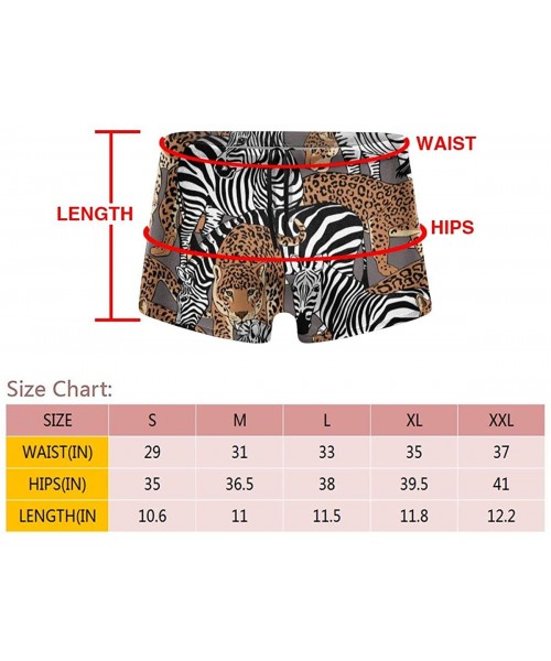 Board Shorts Wild Jaguars and Zebras Men Swimwear Swimsuits Surf Board Boxer Shorts Trunks - Wild Jaguars and Zebras - CQ1953...