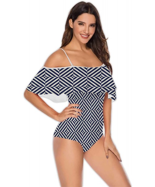 One-Pieces Dancing s-Women's Ruffle One Piece Bathing Suit S - Multi 28 - CM199E26CTT