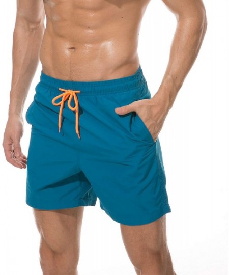 Trunks Men's Swim Trunks Quick Dry Beach Shorts with Pockets - Es01-royal Blue - CD18RD4ZROA