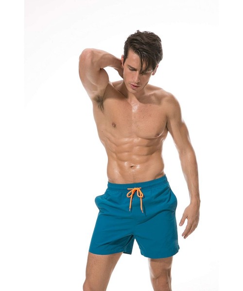 Trunks Men's Swim Trunks Quick Dry Beach Shorts with Pockets - Es01-royal Blue - CD18RD4ZROA