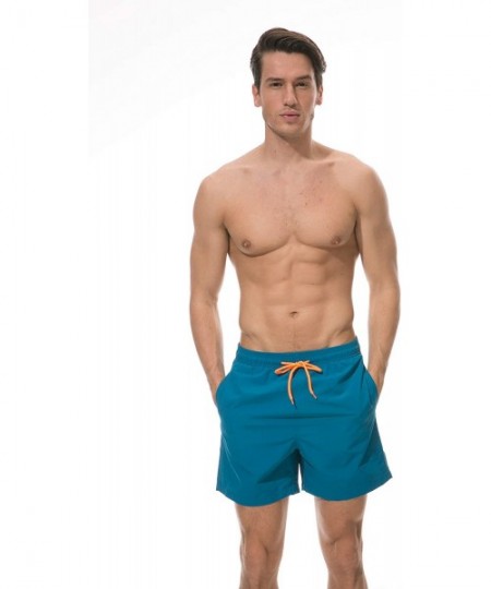 Trunks Men's Swim Trunks Quick Dry Beach Shorts with Pockets - Es01-royal Blue - CD18RD4ZROA