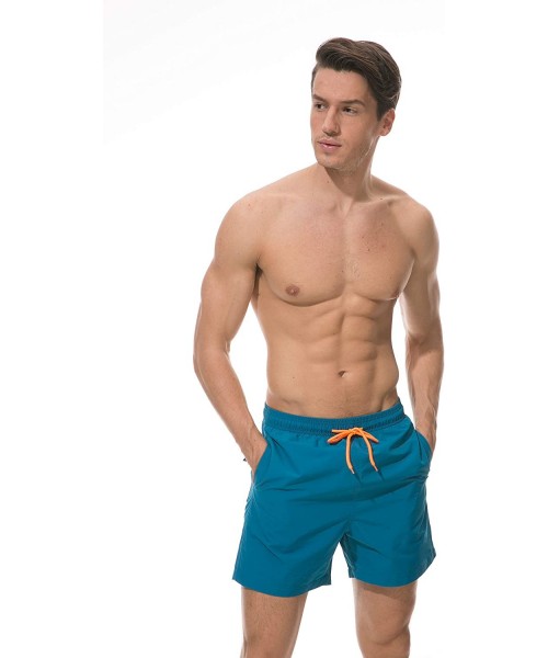 Trunks Men's Swim Trunks Quick Dry Beach Shorts with Pockets - Es01-royal Blue - CD18RD4ZROA