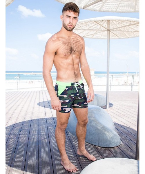 Trunks Camo Swimwear Swimsuits Men Swim Trunks Surf Shorts Pocket Quick Drying - CR186YEW6UE