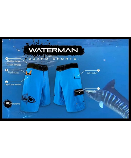 Board Shorts Waterman 5 Pocket Boardshorts - Patriot - CQ183UOWH5M