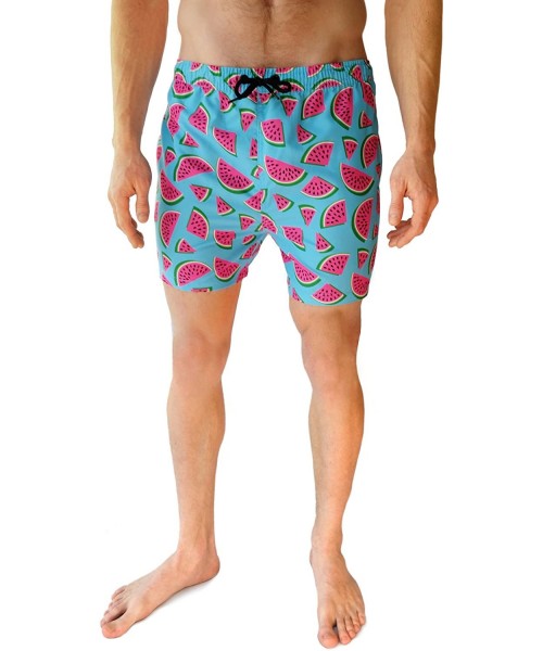 Trunks Men's Swim Trunks - Retro Style Summer Swim Suits for Men - The Melonaires - CT17X6OZTS6