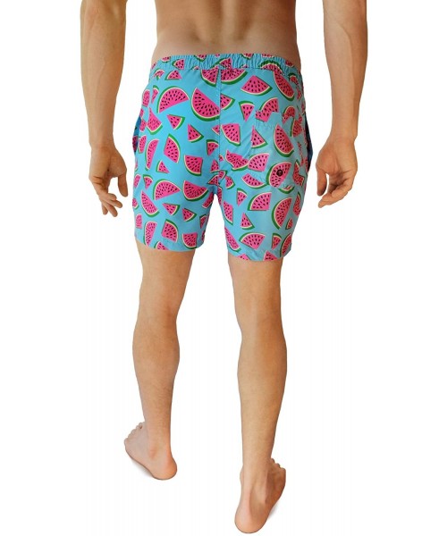 Trunks Men's Swim Trunks - Retro Style Summer Swim Suits for Men - The Melonaires - CT17X6OZTS6