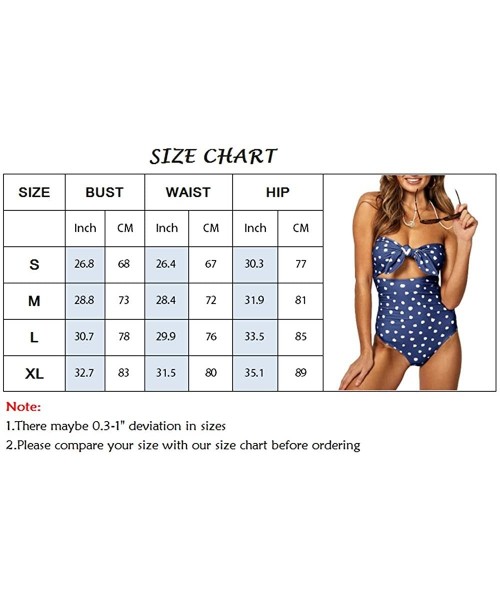 One-Pieces Womens One Piece Swimsuit Bandeau High Waisted Monokini Swimwear Tummy Control Cutout Tie Knot Bathing Suit Wine R...