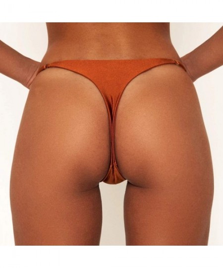 Bottoms Fashion Women Bikini Swim Pants Shorts Bottom Swimsuit Swimwear Bathing Suits Tie Side Hipster Beachwear - Coffee - C...