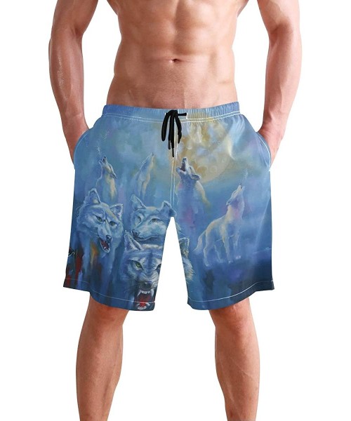 Board Shorts Marijuana Leaf Rasta Colors Swim Trunks Summer Beach Shorts Pockets Boardshorts Men Mesh Lining - Wolves in the ...