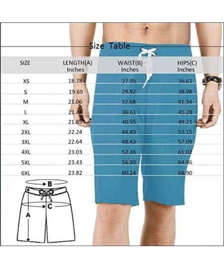 Board Shorts Custom Face Men Swim Trunk Hearts Beach Shorts Board Short - Multi5 - CA18SX93CXC