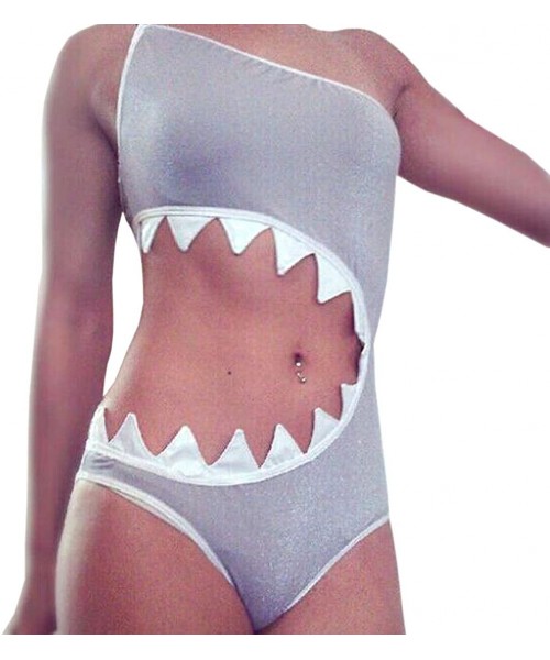 One-Pieces Women's One Piece Shark's Mouth Swimsuit Bikini Tankini - CO121C2DMCT