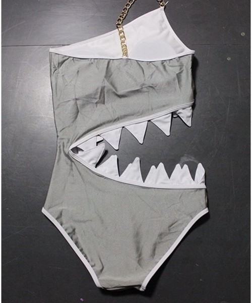 One-Pieces Women's One Piece Shark's Mouth Swimsuit Bikini Tankini - CO121C2DMCT