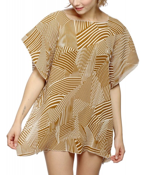 Cover-Ups Women's Summer Bathing Suit Cover Up Swim Suit Swimwear Dress Tops. - Abstract-beige - CG18DOQ4EHE