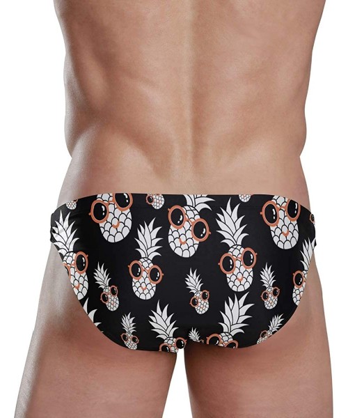 Racing Men Swimwear Swim Bikini Briefs Cartoon Dinosaurs Swimsuits Board Surf Shorts Trunks - Pineapple - C318SREXO93