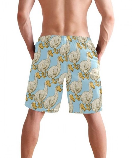 Board Shorts Men's Quick Dry Swim Trunks with Pockets Billiard Ball Beach Board Shorts Bathing Suits - Animal Dodo Bird in Vi...