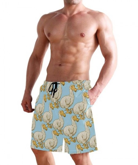 Board Shorts Men's Quick Dry Swim Trunks with Pockets Billiard Ball Beach Board Shorts Bathing Suits - Animal Dodo Bird in Vi...