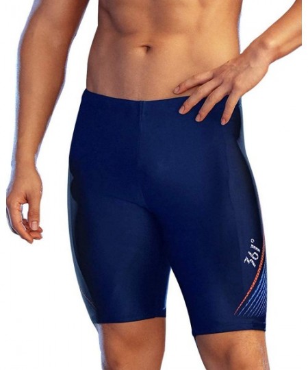 Racing Swim Jammers for Men Boys-Chlorine Resistant Tight Athletic Long Swimsuit for Training - Jammer361184024blue - CH18WQK...