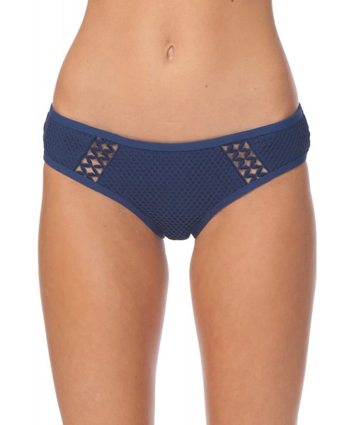 Bottoms Women's Joyride Mesh Luxe Hipster Bikini Bottom - Navy - CW12N6F6NK2