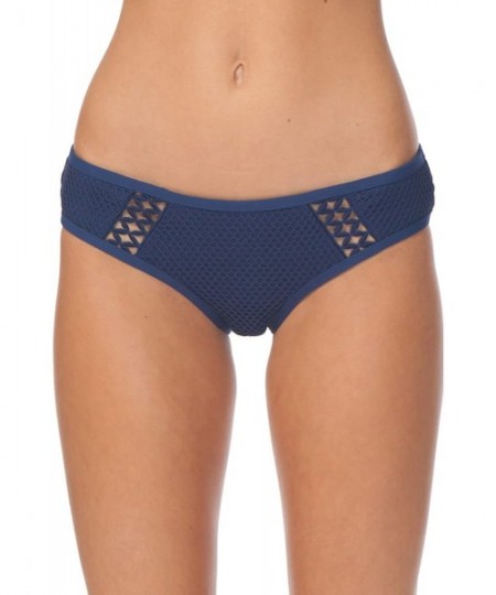 Bottoms Women's Joyride Mesh Luxe Hipster Bikini Bottom - Navy - CW12N6F6NK2