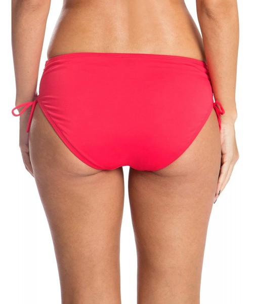 Tankinis Women's Swim Standard Adjustable Waist Bikini Bottom - Red - C112O7DDFQW