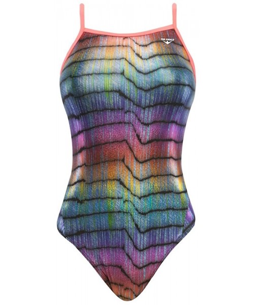 Racing Women's Sparkle Blast Foil Wing Back Swimsuit - Multi Color - CI11VA8DEHN