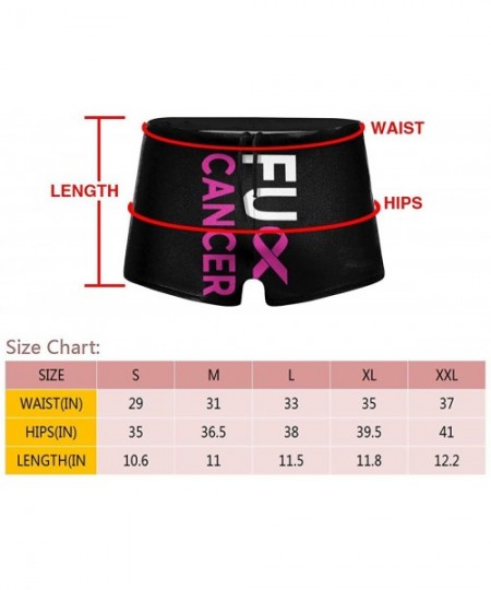 Briefs Fuck Breast Cancer Pink Ribbon Men's Swim Trunks Quick Dry Swimwear Stretch Surf Swimming Shorts - Black - CW1992QQ7LS