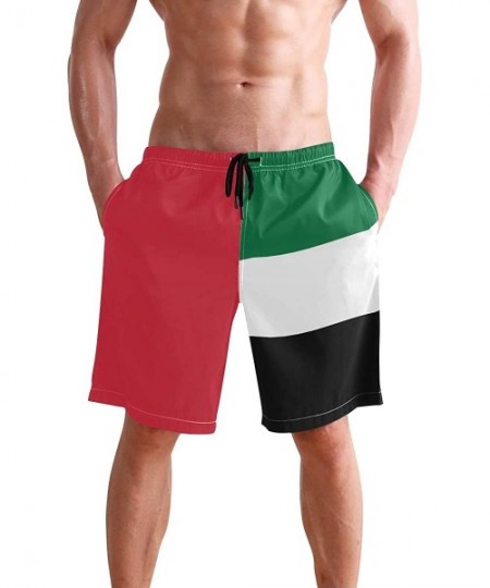 Trunks Venezuela Flag Men's Swim Trunks Beach Shorts with Pockets - Uae Flag - C618Q2T0MAL