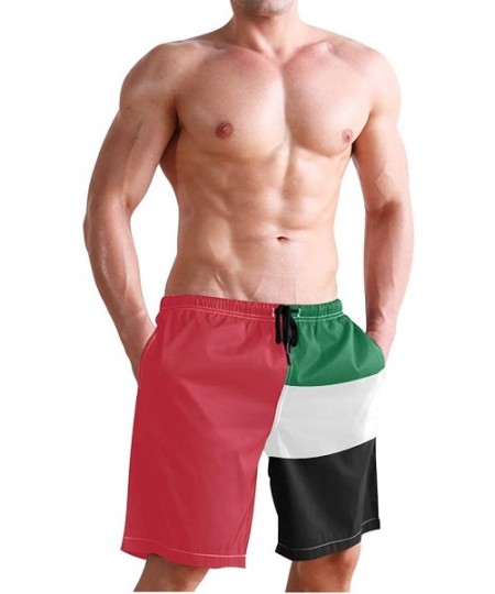 Trunks Venezuela Flag Men's Swim Trunks Beach Shorts with Pockets - Uae Flag - C618Q2T0MAL