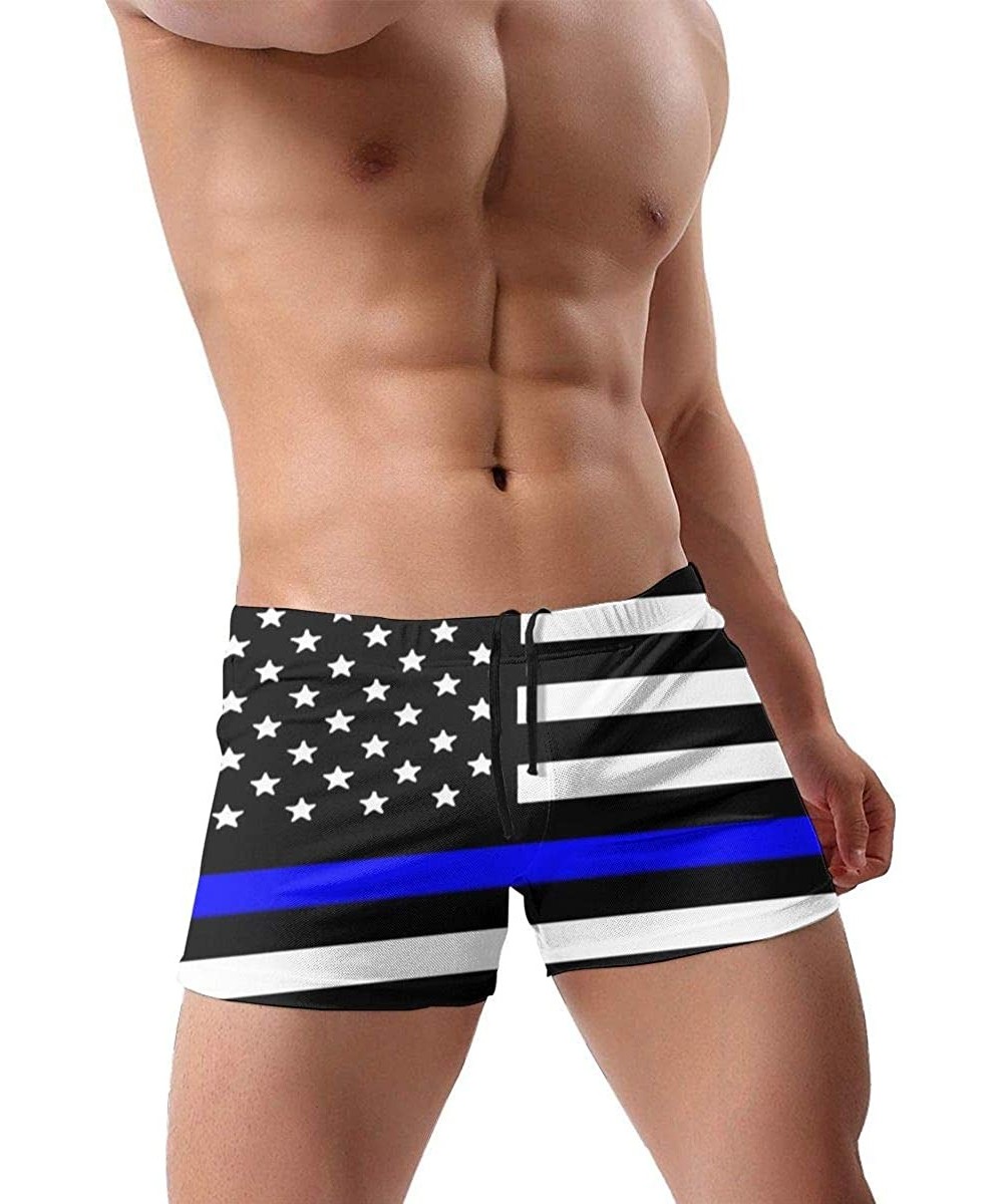 Briefs Men Boxer Swimwear-American Flag Square Leg Training Swimsuit Bikini Board ShortsUnderpants - American Flag3 - CN196EK...