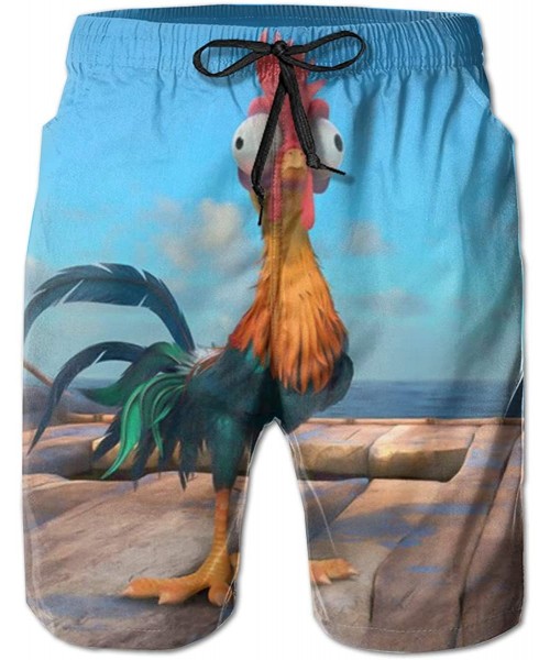 Board Shorts Mens Swim Trunks Quick Dry Casual Swimming Beach Surf Board Shorts Bathing Suits - Pets from Moana Hei Hei - CO1...