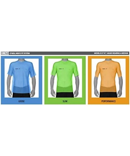 Rash Guards Men's Premium Skins Upf 50+ Long Sleeve Rash Guard - Cool Grey/Dayglo/Ocean - CJ12NTTHWY5