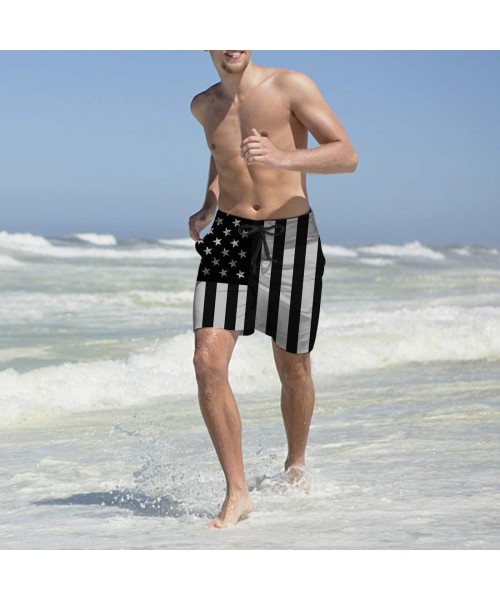 Board Shorts Funny Mens Swim Trunks Quick-Drying Breathable Beach Board Shorts with Mesh Lining Swimwear Bathing Suits - Blac...