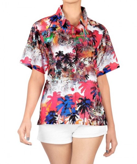 Cover-Ups Womens Hawaiian Blouse Shirt Relaxed Fit Tropical Beach Shirt Printed B - Multicolor_x200 - C318E0QYMOT