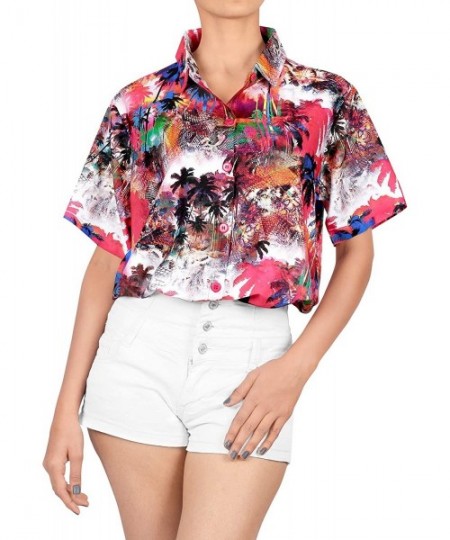 Cover-Ups Womens Hawaiian Blouse Shirt Relaxed Fit Tropical Beach Shirt Printed B - Multicolor_x200 - C318E0QYMOT