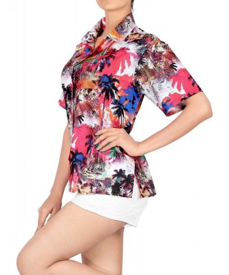 Cover-Ups Womens Hawaiian Blouse Shirt Relaxed Fit Tropical Beach Shirt Printed B - Multicolor_x200 - C318E0QYMOT