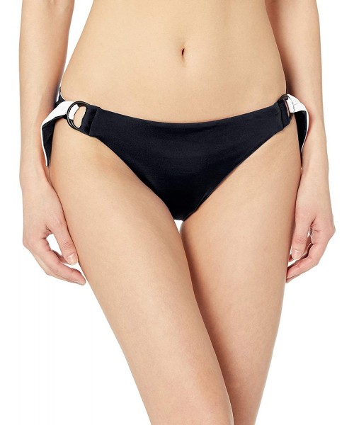 Bottoms Women's Side Tie Hipster Bikini Swimsuit Bottom - Black//Sonic Boom - C618KD0RU3U